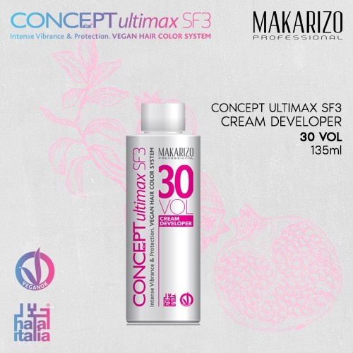 ★ BB ★ Makarizo Professional Concept Ultimax Cream Developer SF3 30 Volume Bottle 135 mL - 1000 mL | Pewarna Rambut