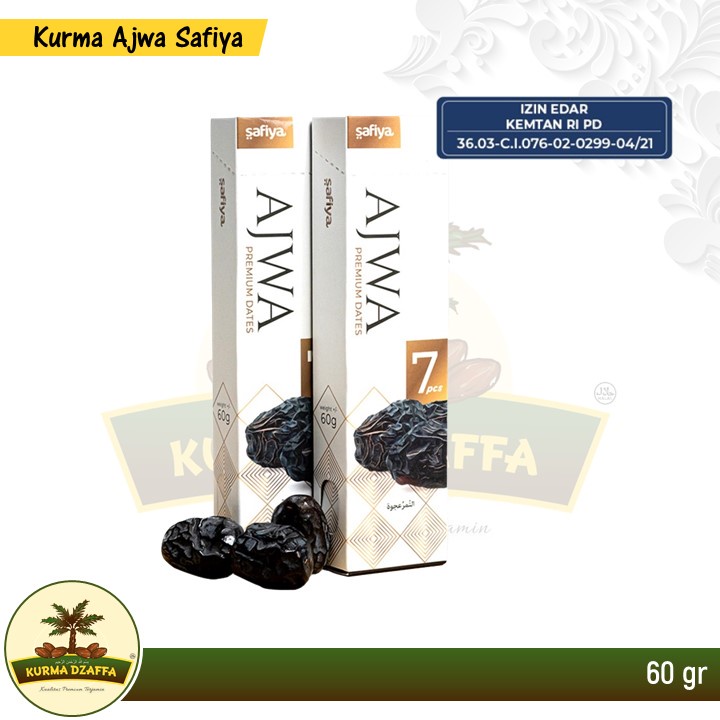 Kurma Ajwa 7 Butir 60 gr/Kurma Nabi Asli Madinah