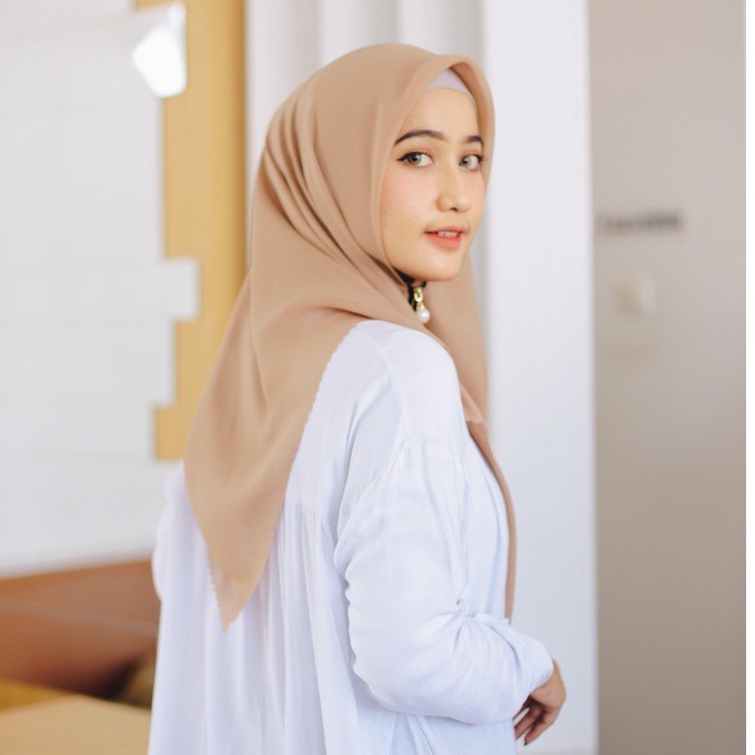 (PROMO) HIJAB ZIPPER POLOS JILBAB RESLETING ZIPER BELLA SQUARE LASER CUT INSTAN PREMIUM-4