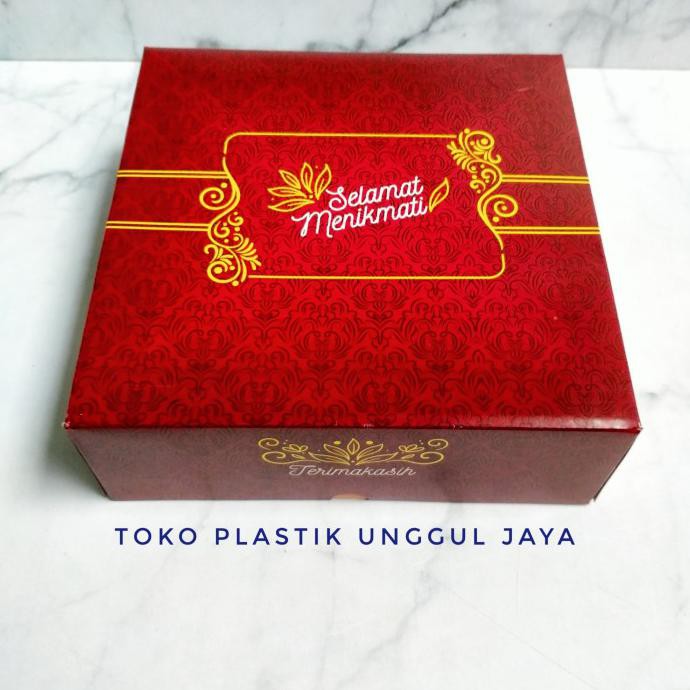 

Buruan Beli] Dus/Kotak/Box Nasi Motif 20X20 Lem Langsung Tebal - Merah