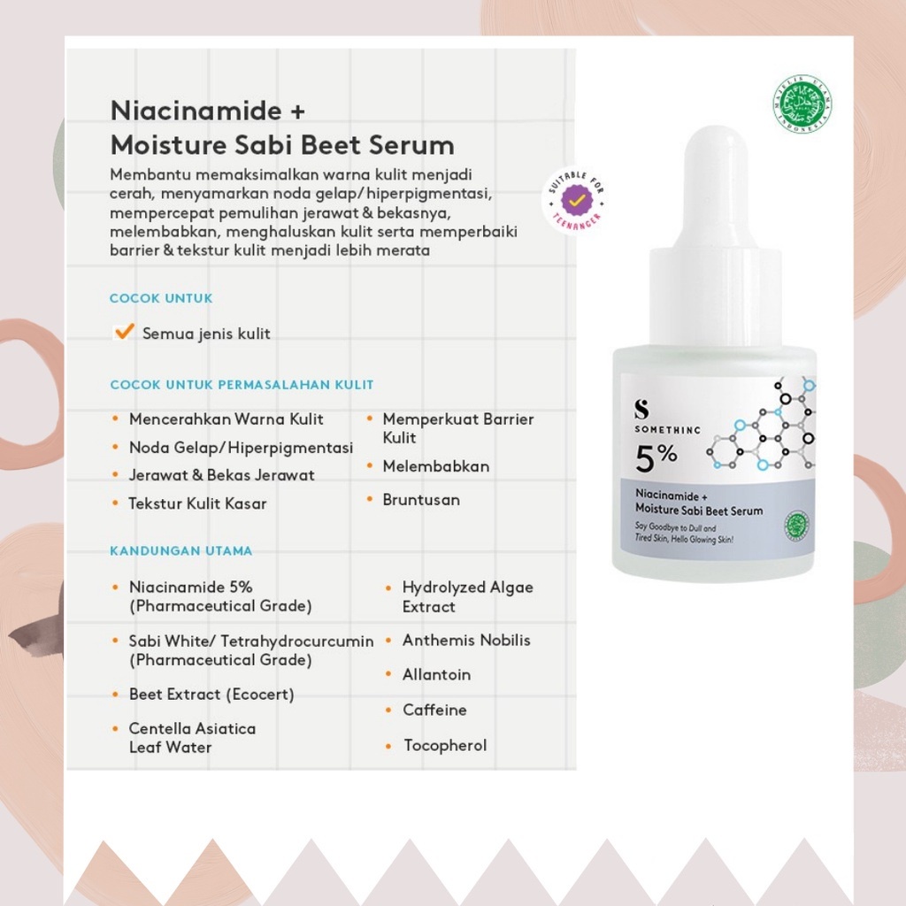 SOMETHINC 5% Niacinamide + Moisture Sabi Beet Serum Mencerahkan Kulit