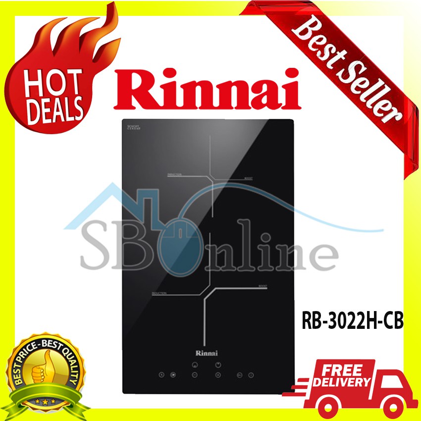 RINNAI Kompor Listrik Induksi 2 Tungku - RB 3022H CB