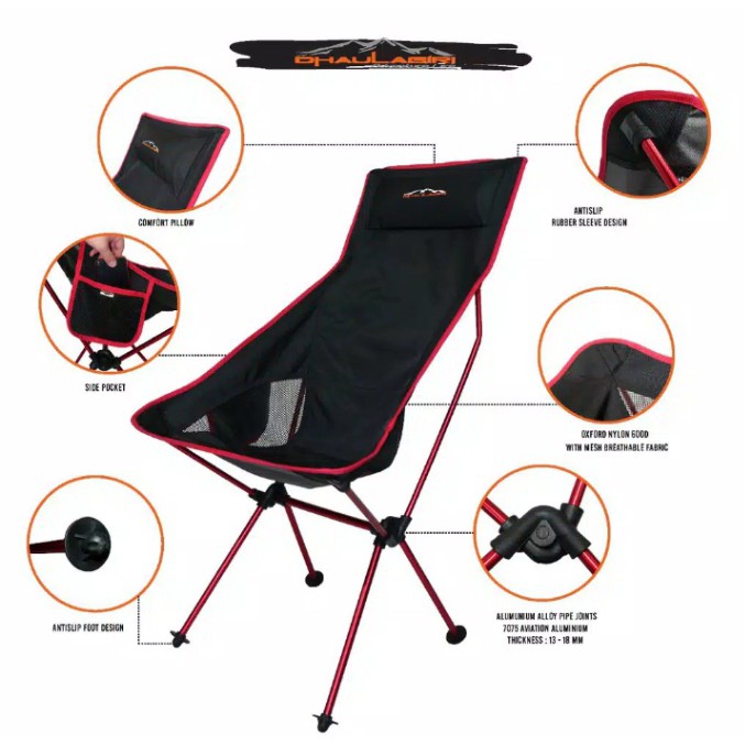 Folding chair FC 803 dhaulagiri  kursi  lipat  kemping 