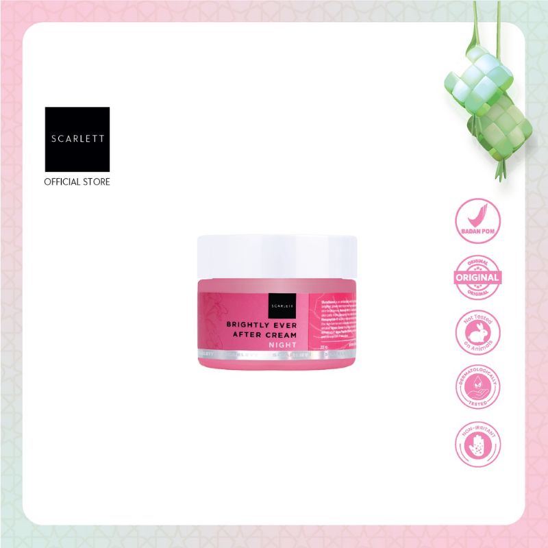 Scarlett Whitening Brightly Ever After Night Cream / Malam