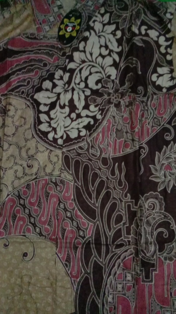 Kemeja Batik Pria Lengan Panjang Size M L Xl Xxl Bswart Batik Hrb026 Kenongo Hem Panjang Padi