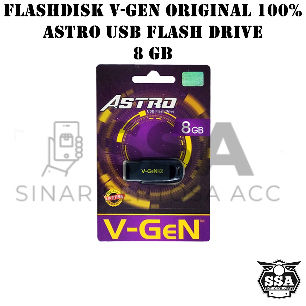 Flashdisk V-GEN Astro USB 8GB 16GB 32GB 64GB VGEN Flash Drive FlashDrive V Gen Flash Disk Original Memori Ori RESMI Murah Class6