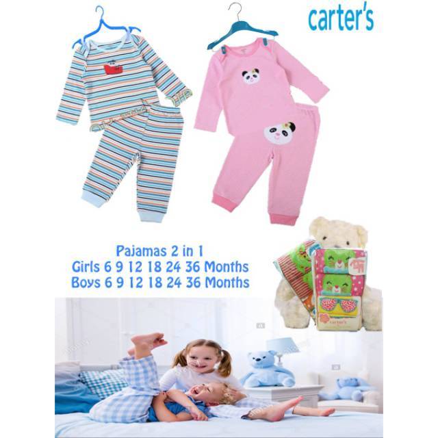 Setelan carter panjang 2in1 / setelan baju bayi tangan panjang