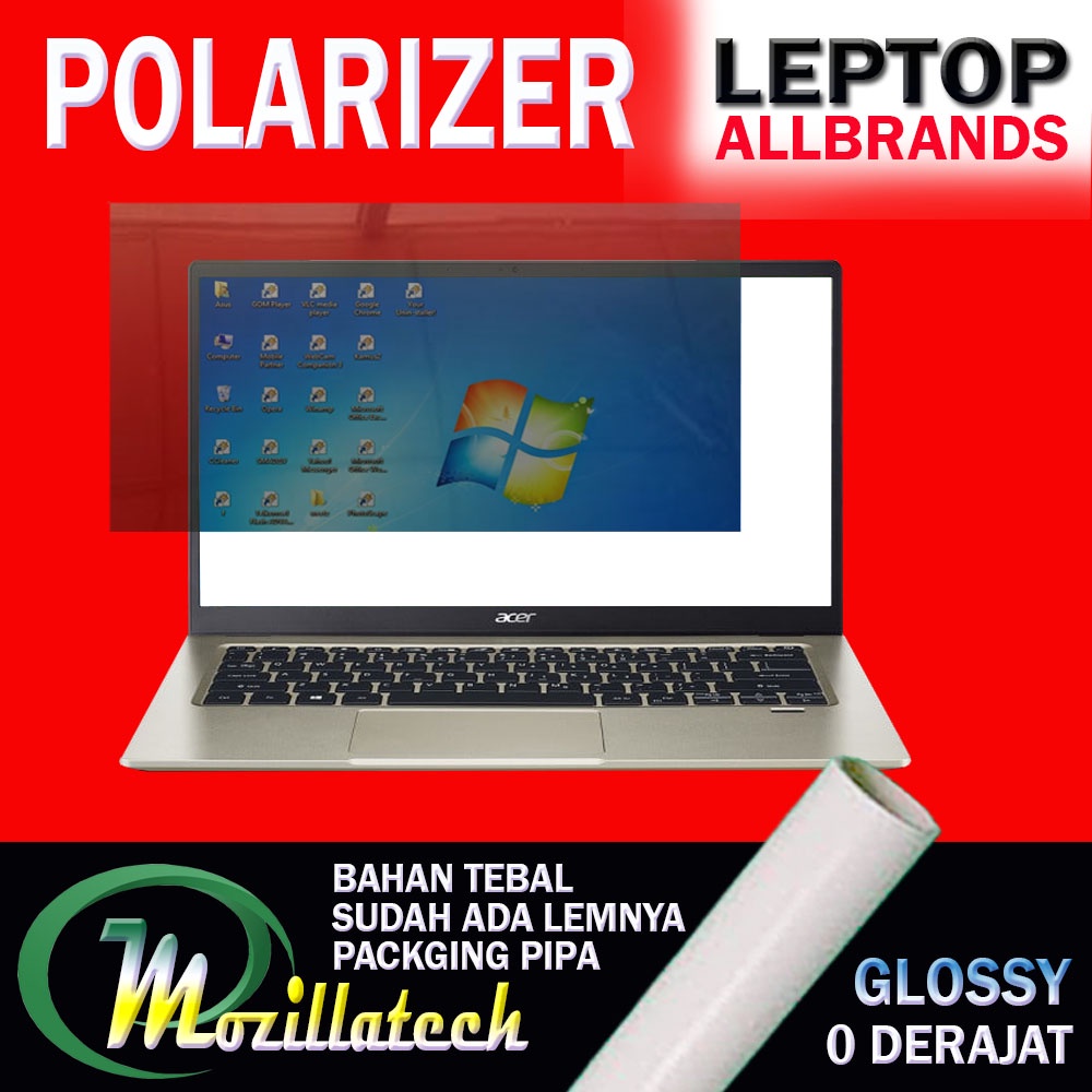 POLARIZER LEPTOP POLARIS POLARIZER LCD LEPTOP PC 14 15 16 17 INCH IN LAPISAN LUAR LAPISAN BELAKANG
