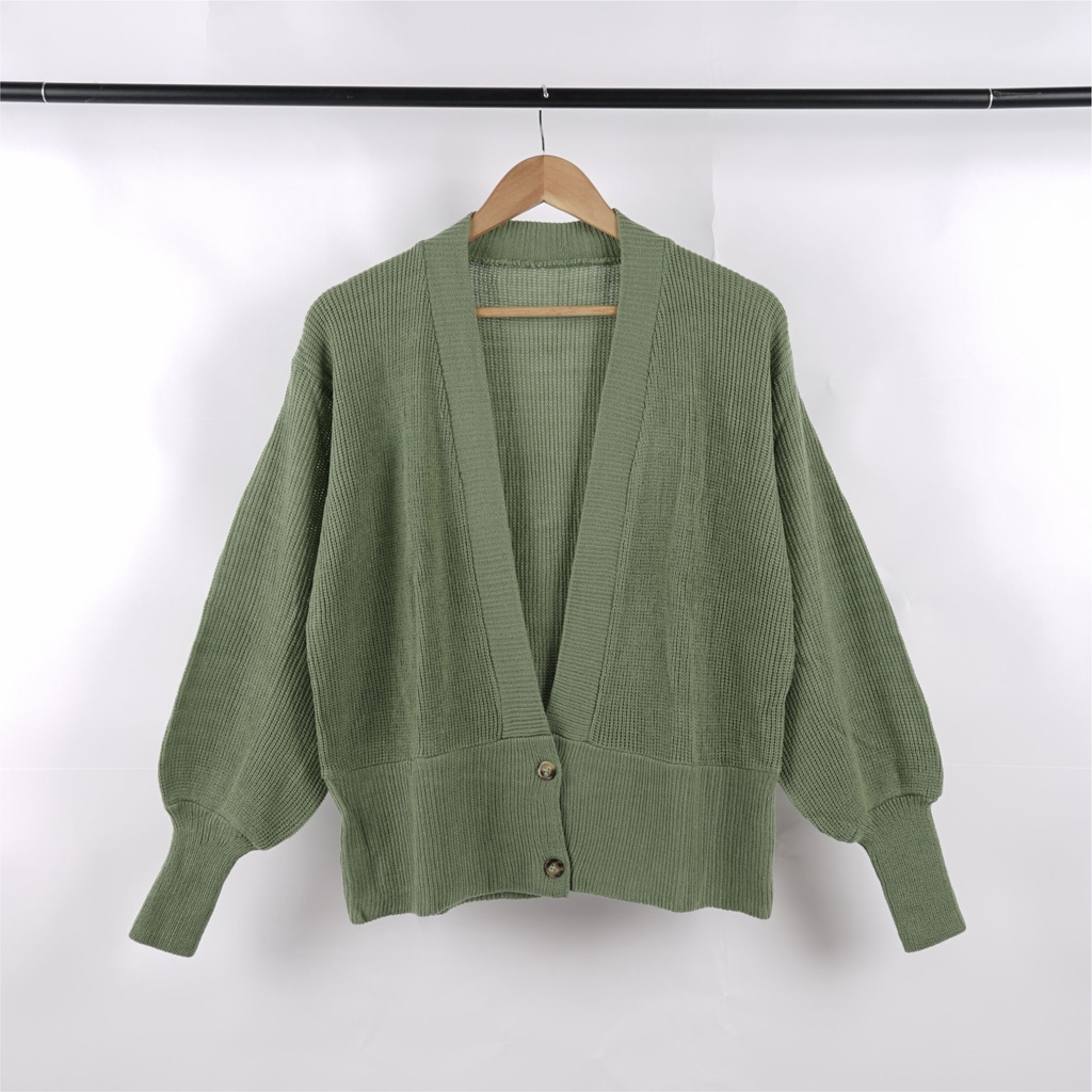 OUTER RAJUT BUTTON OVERSIZE CARDIGAN