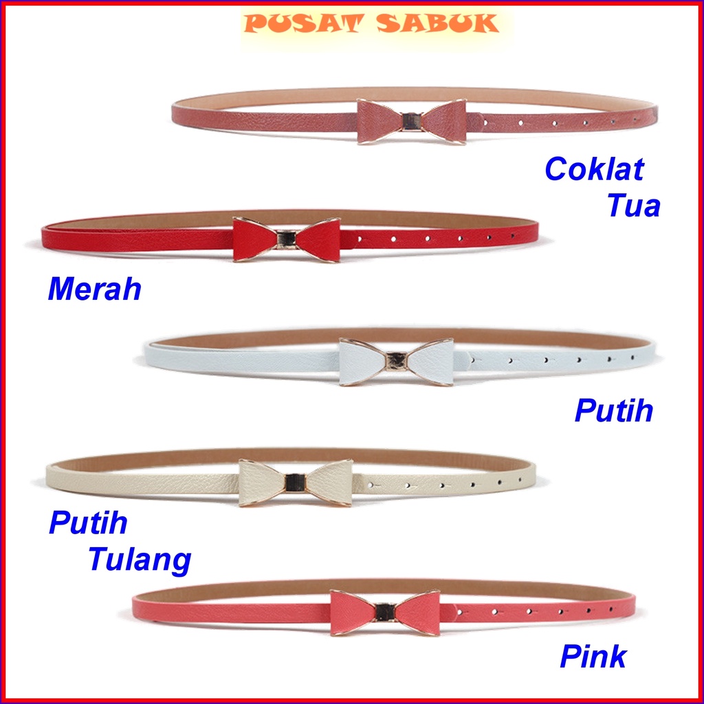 Gesper Belt Tali Sabuk Ikat Pinggang Kecil Wanita Cewek Women Pita Fashion Gasper Kekinian Korea Aksesoris Kepang Impor Murah Praktis Modis Hitam Merah Putih Baru Ramping Waist Blet Pingang Pesta Hias Ibu Cantik Bulat Panjang Cm Kulit Mini Kupu Polos gold