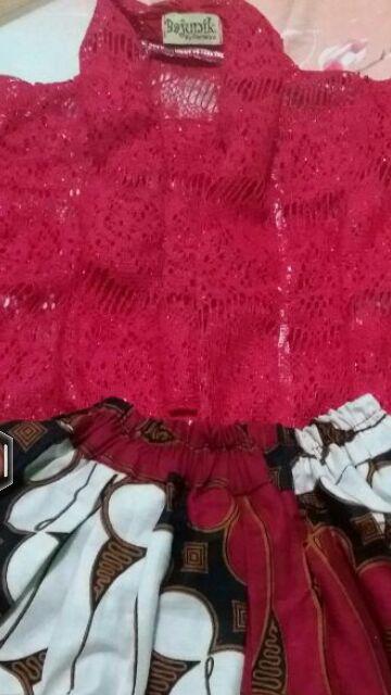 Kebaya Kutu Baru Batik Anak Size 1- 6th