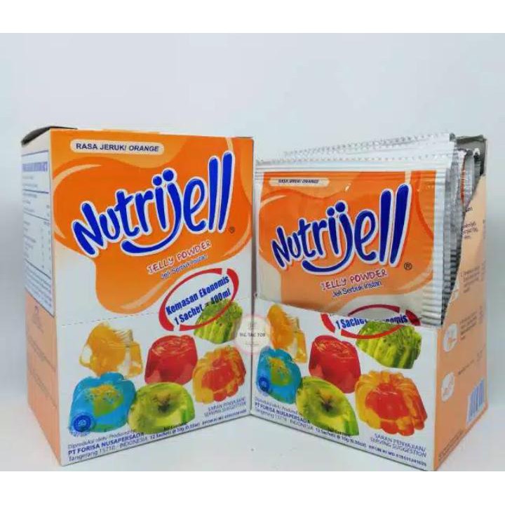 

Aneka Snack Nutrijell Rasa Jeruk ( Orange) 10 gram / Agar agar / Jelly