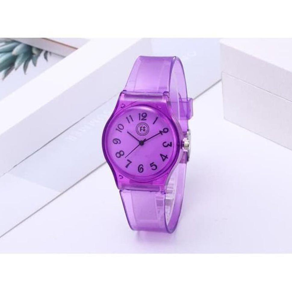 HOT Fa J-189 Jam Tangan Transparan Merek Funstore . Jam Tangan Fashion