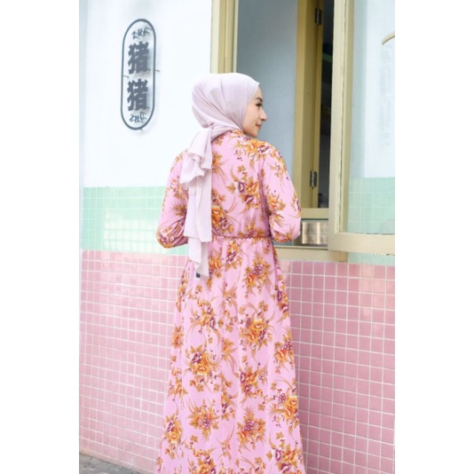 WARDAH PINK casual dress ootd gamis pesta ceruty