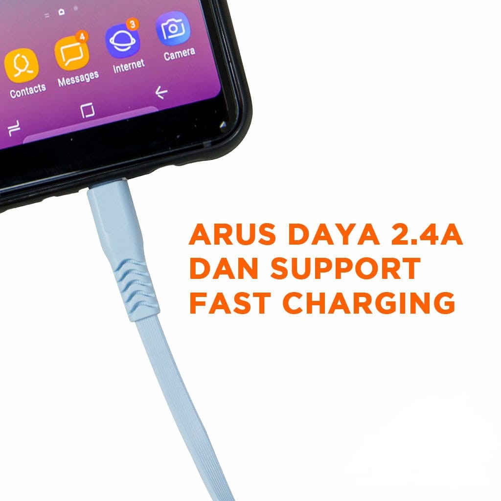 【33LV.ID】 KM08 - Kabel data fast charging micro charger USB android support