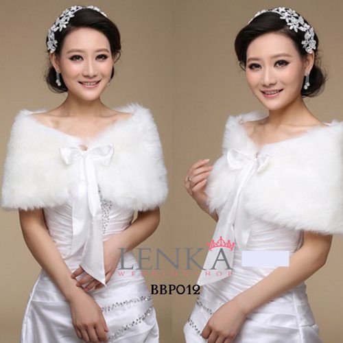 [PRODUK TERLARIS] BOLERO CARDIGAN WEDDING BULU PUTIH MODERN WANITA BBP012