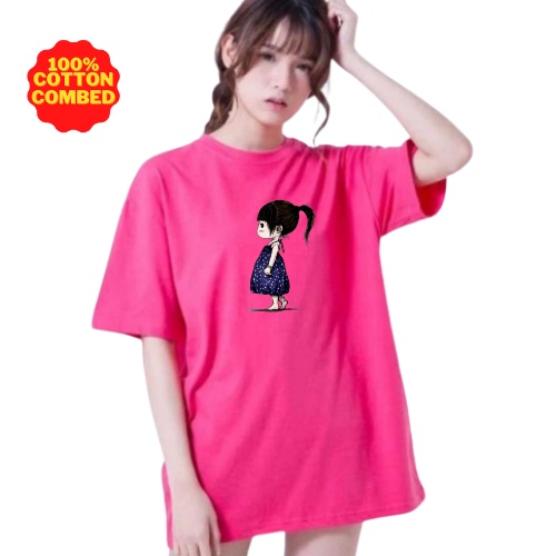 Kaos Oversize Girl Kids Alone Unisex Katun Combed 24s Jumbo