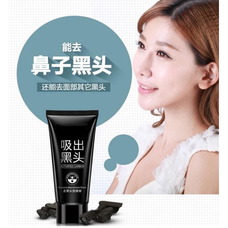 [NEW] Black Mask Remove Blackhead Actived Carbon Charcoal 60 gr ORIGINAL &amp; Hologram / Removed Black Head / Masker Wajah Peel Off Jerawat Masker Wajah Organik Masker Komedo Ampuh Pria Anti Jerawat Flek Hitam Masker Korea Skincare Pemutih Wajah dan Glowing