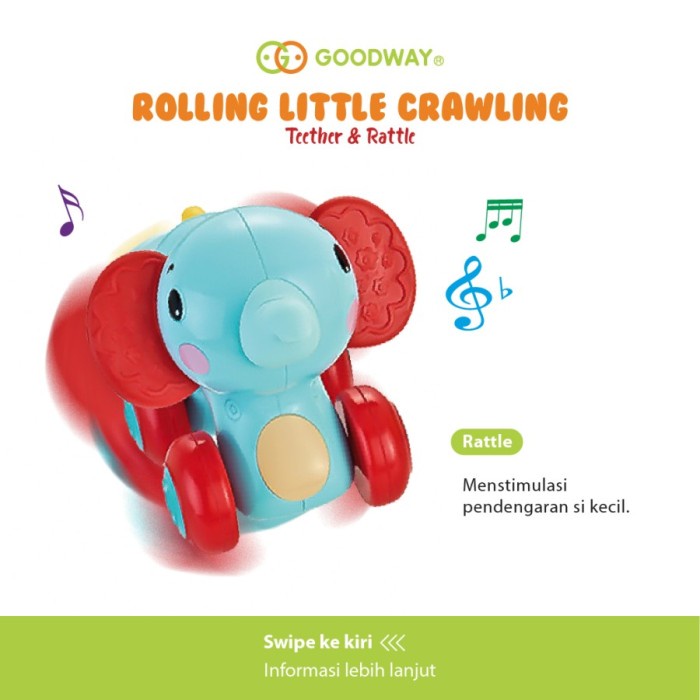 GOODWAY Rolling Little Crawling Animal Series Mainan Edukasi Anak