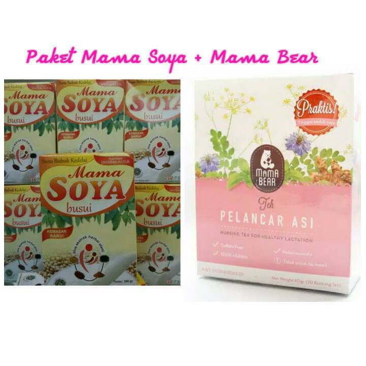 Paket Mama Bear &amp; Mama Soya Susu Kedelai Pelancar Asi