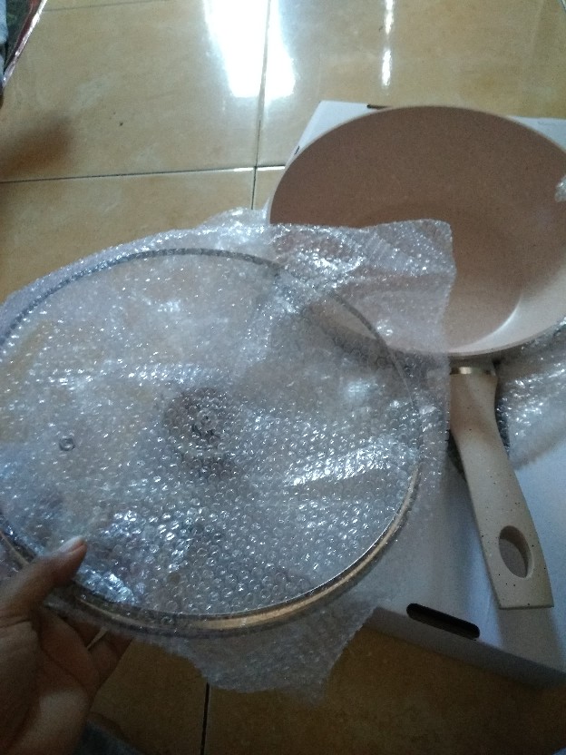 Bolde Super Pan Granite + Tutup Kaca 28cm Beige Induksi Glass Lid
