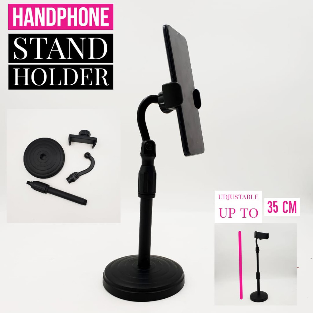 Stand Microphone / Stand Holder Handphone/ Stand Holder HP Tingkat /Liftable Foldable Phone Holder