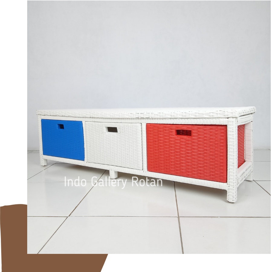 Rak Laci Rotan Sintetis Rak Laci Rotan Sintetis Meja Laci Bufet Laci 3 Rotan Sintetis Samping