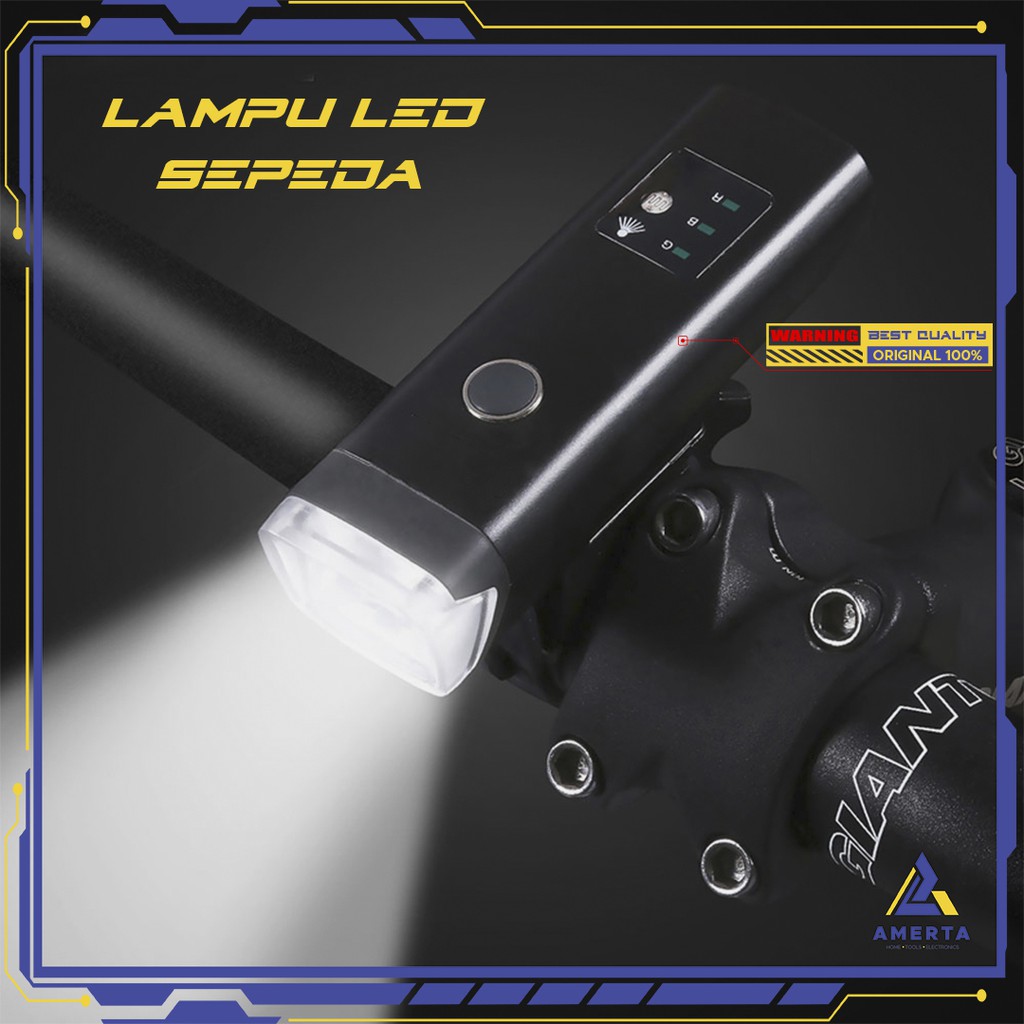 TaffLED Lampu Sepeda LED USB Rechargeable XPG 350 Lumens