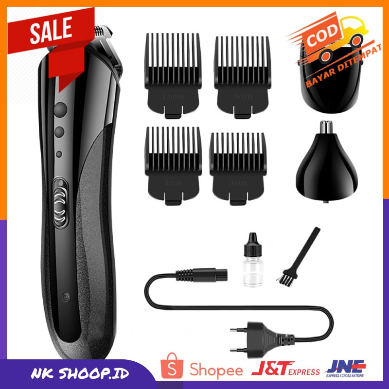 Mesin Cukur Rambut KM1407 Hair Clipper Shaver 3 in 1 Alat Cukur Rambut Kumis Bulu Hidung Kumis