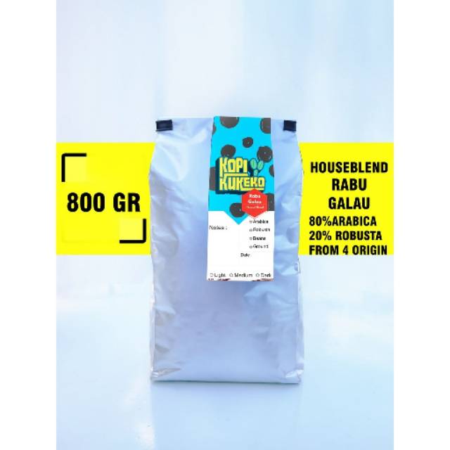 

KOPI HouseBlend RABU GALAU I KOPI BUBUK / KOPI BIJI 800 GR