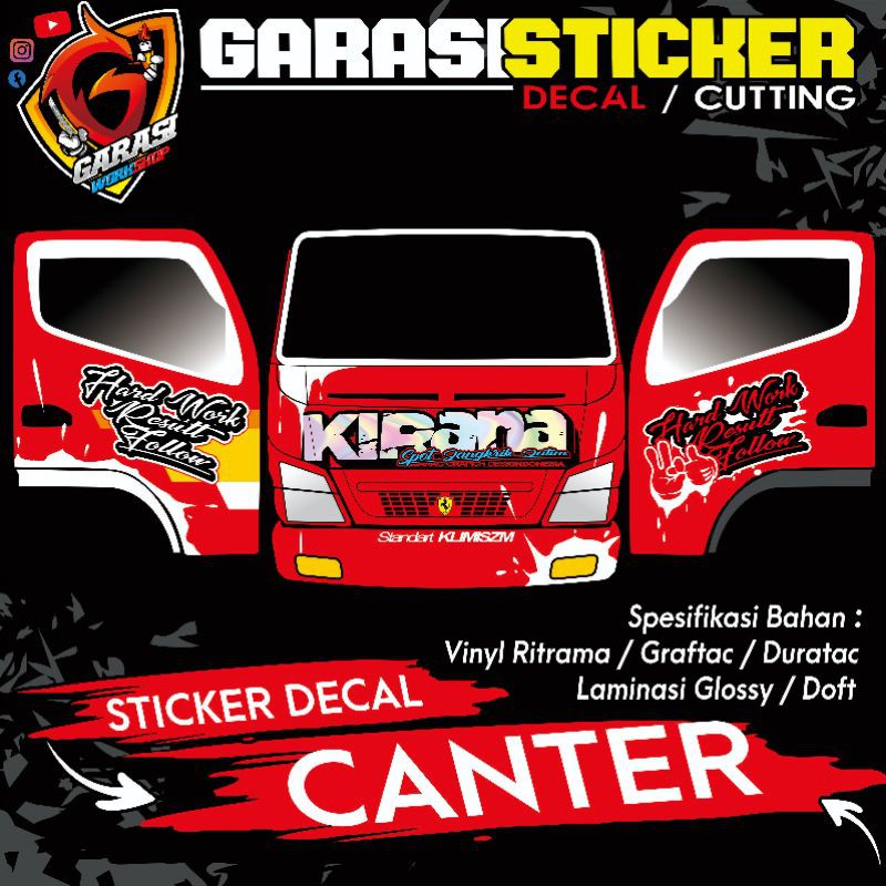 STIKER KABIN CANTER