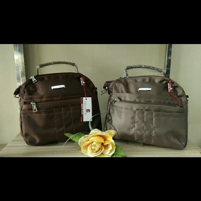 Tas Wanita Elizabeth Coklat Muda/Coklat Tua