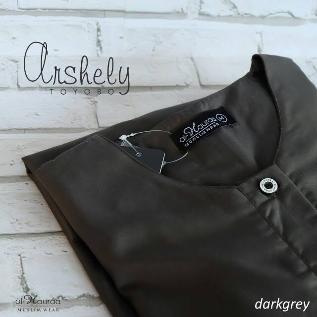 Gamis Arshely Toyobo DARK GREY by Alhauraa