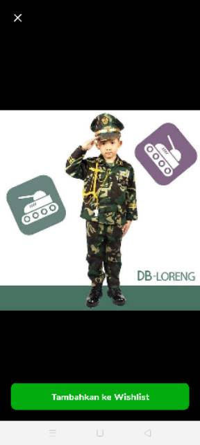 Dijual pet/topi TNI loreng/ABRI cowo dan cewe anak2