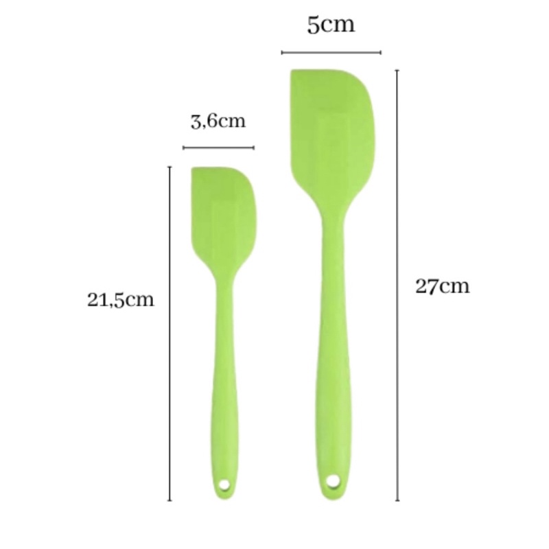 Spatula Sutil Silikon Masak Foodgrade Sodet Solet Masak Bikin Kue Mpasi Bayi // Spatula Stainless Sutil Set