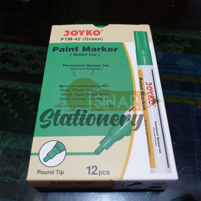 

Trendi Spidol Paint Marker Green Ptm42 Joyko 1Pak Isi 12Pc Limited