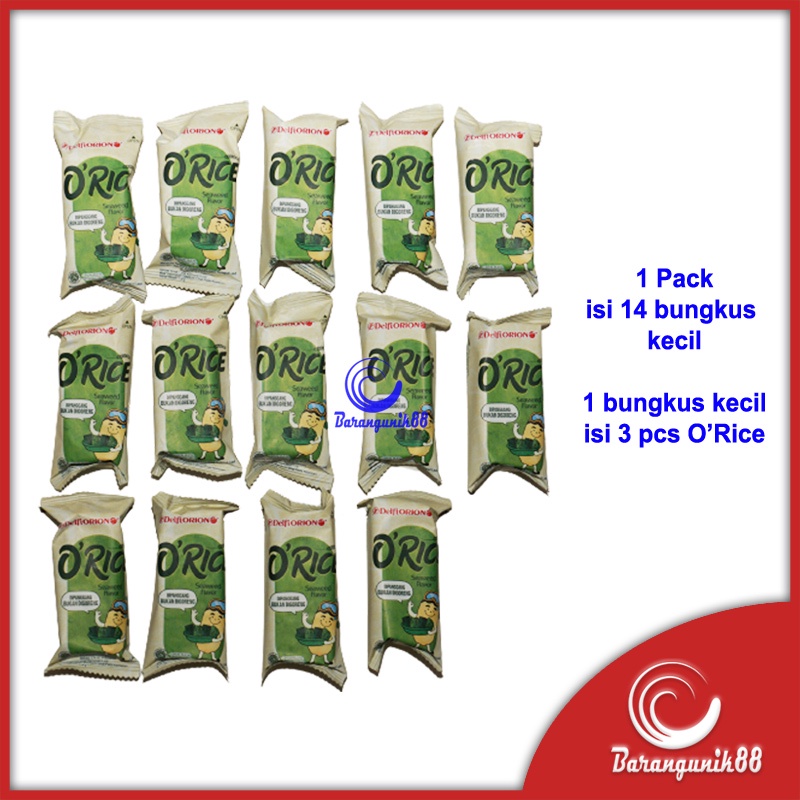 Crackers Rice Delfi Orion Krekers Beras O'Rice Orice Seaweed