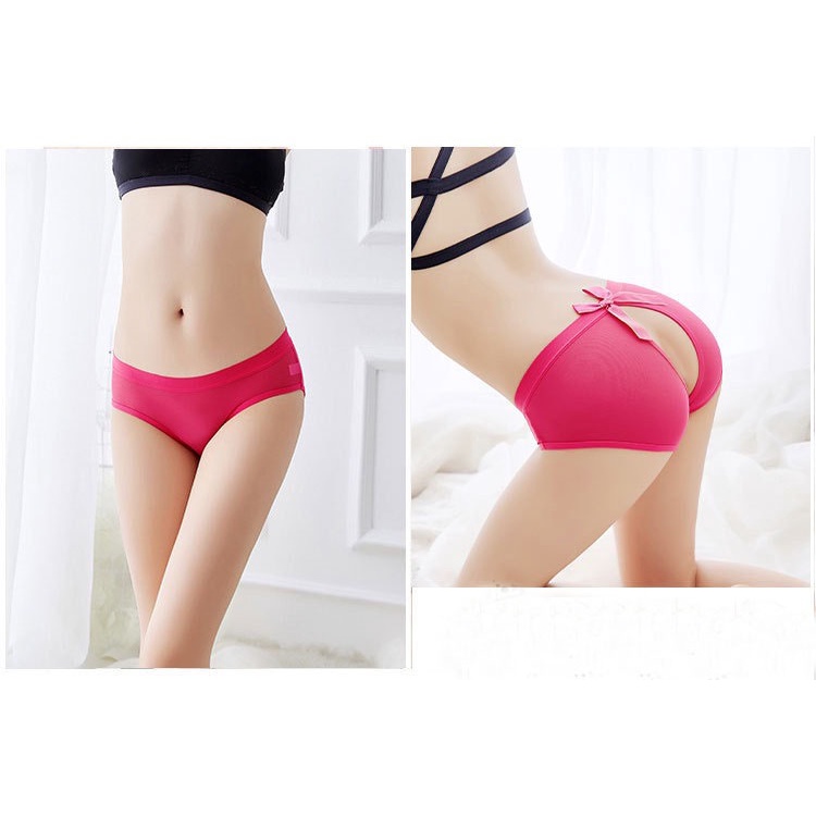 Celana Dalam Brief Sexy Crotchless G String Mulus Lingerie Open tembus pandang Thongs 3C161