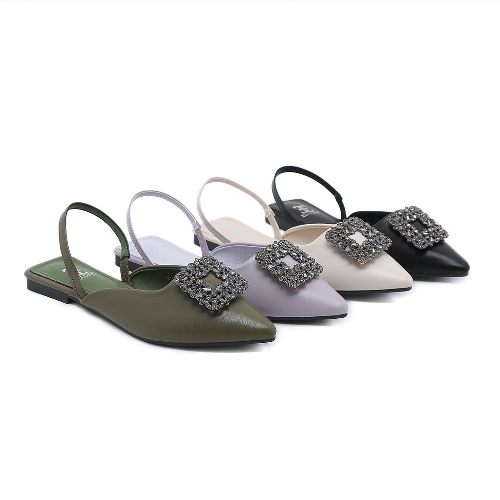 ELLORA EL-6112 Sepatu Flat Wanita Slingback Import Sintetis