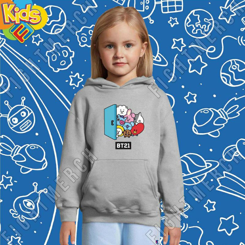 jaket hoodie zipper anak BTS pnt