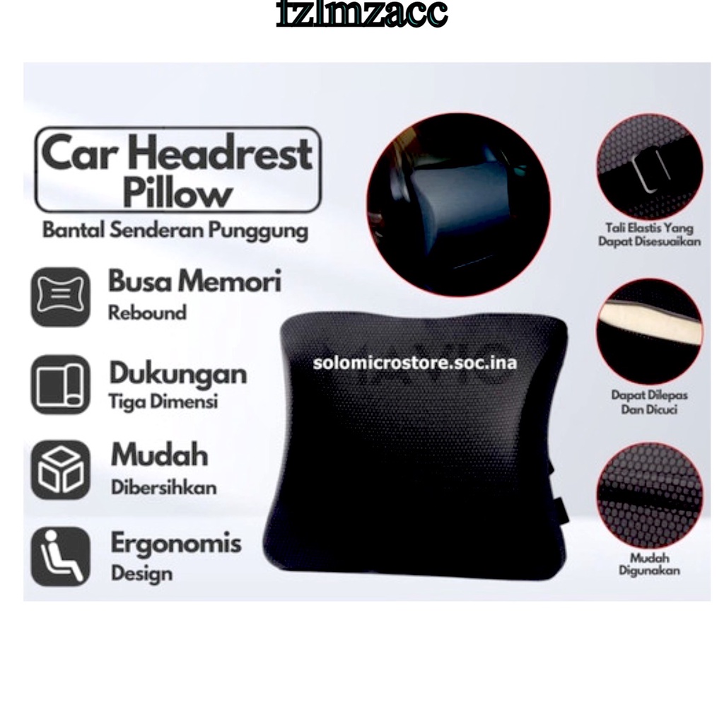 VIVAN VCP01 Bantal Mobil Sandaran Leher Memory Foam Car Headrest