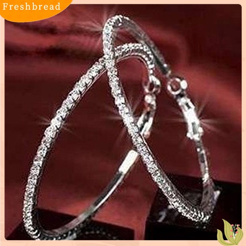 【Fresh】Women's Luxury Party Crystal Rhinestone Earring  Hoop Ear Ring Jewelry Charms