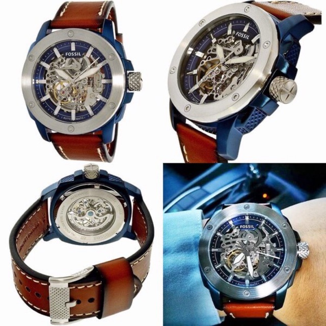 Jam Pria Fossil ME3135 & ME 3135 Automatic Original Leather FullSet