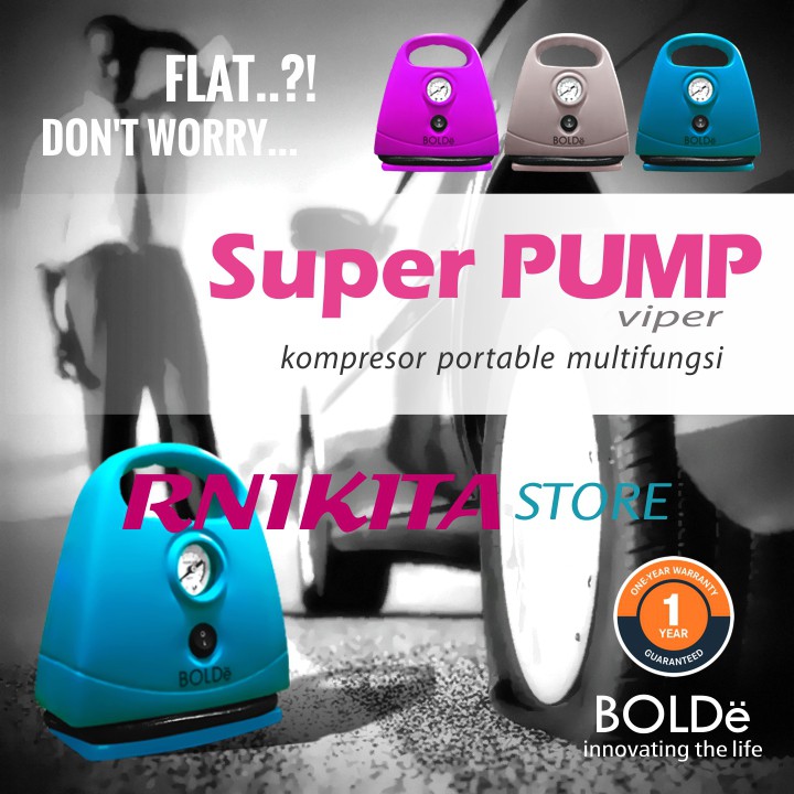 BOLDe SUPER PUMP - Pompa Ban Kompressor Portable