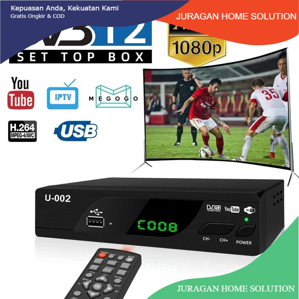PROMO UBISHENG Smart Digital Satellite TV Box Receiver 1080P DVB-T2 - U-002 MURAH