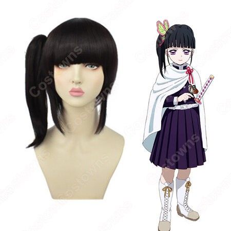 LOL-58 wig tsuyuri kanawo kimetsu no yaiba rambut palsu cosplay demon slayer