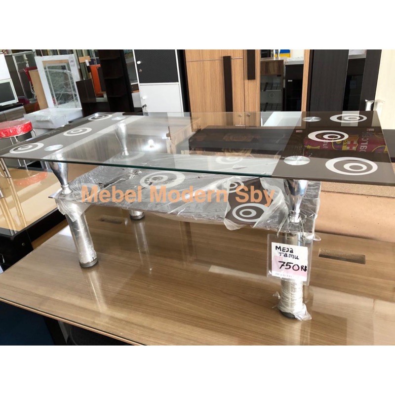 Meja Tamu Kaca Modern Minimalis