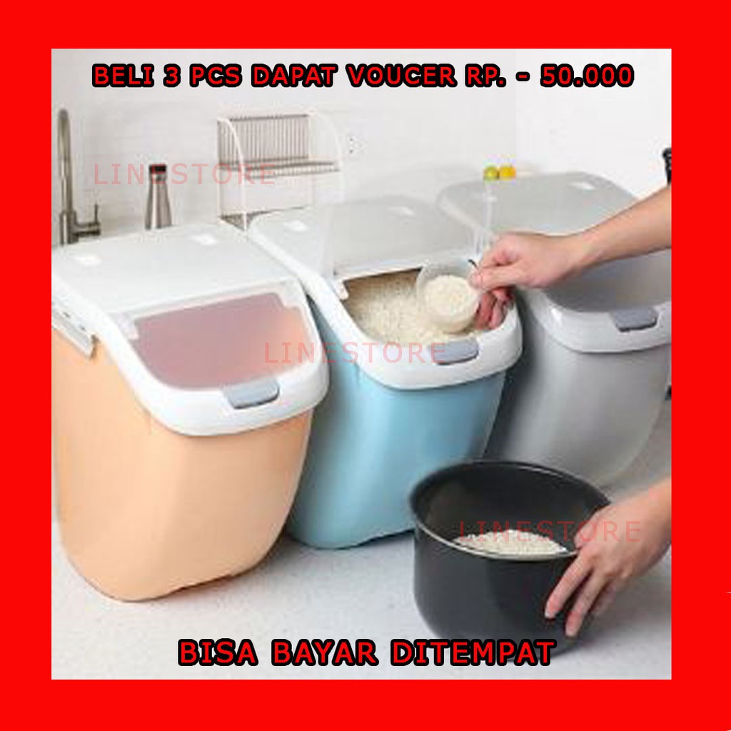 TEMPAT BERAS - TEMPAT BERAS 12 KG- TEMPAT BERAS 6 KG - TEMPAT BERAS 10 KG -TEMPAT BERAS 5 KG PLASTIK