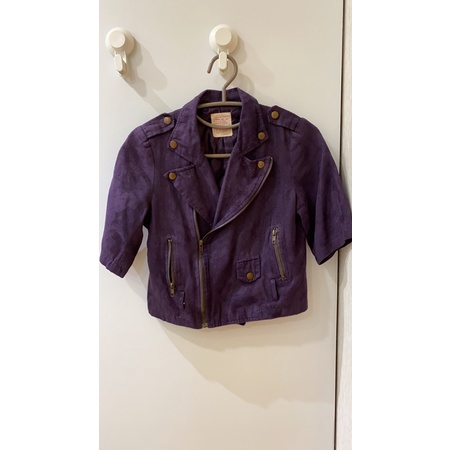 preloved jaket suede blazer lengan pendek murah