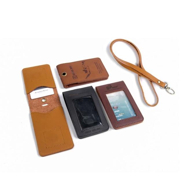 

READY COD Custom ID Card Holder Magnet Lipat (Faux Leather) TERMURAH Kode 297